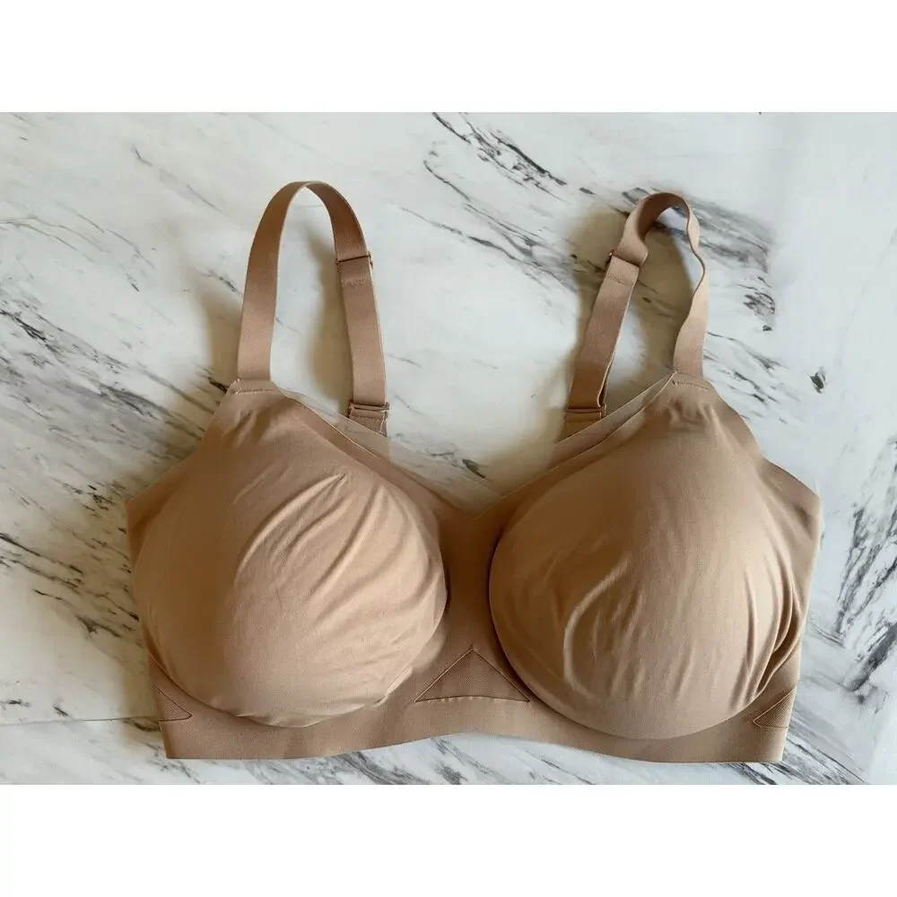 Honeylove Liftwear Crossover Wireless Bra — 3X 44C - 44D Sand / Nude Comfort